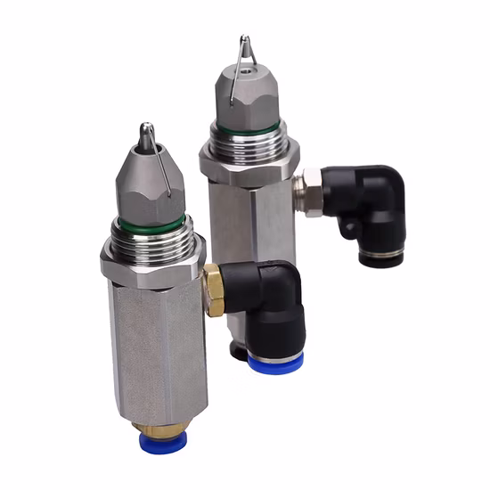 ステンレス鋼空気噴霧スプレー超音波ドライミストノズル 1/4 60 度水噴霧器超音波スプレーノズル